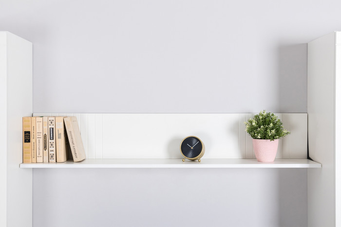 Валенсия Гостиная № 104, ЛДСП белый шагрень/МДФ белый шагрень