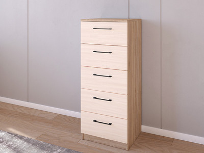 Комод 02/16 45х40х110 Сонома/Дуб молочный