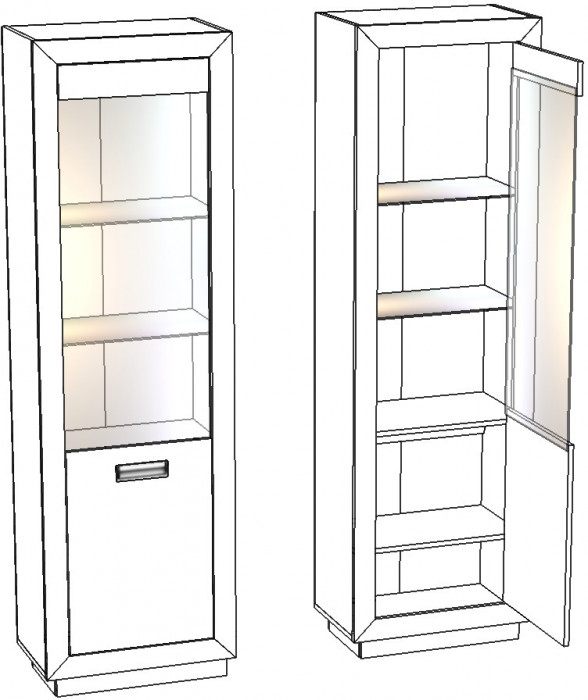 Набор мебели для гостиной "Эстель" - Дуб полярный/Сосна натуральная