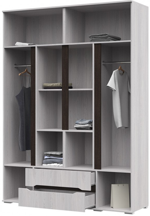 ВАЛЕНСИЯ ШК 014 шкаф 4х ств. с ящиками (1,6х2,2х0,5) дуб анкор