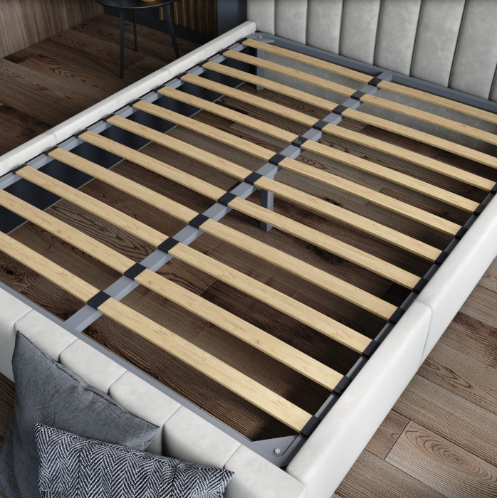 Нега Кровать интерьерная 160 светло-серый, ортопед