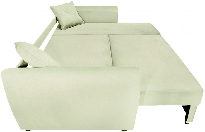 Диван-кровать угловой Амстердам Люкс, 160х200, еврокнижка, независимый пружинный блок, велюр, бежевый