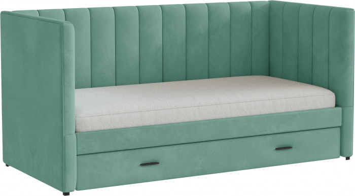 Подростковая кровать "Нега" с бортами (интерьерная), Мятный