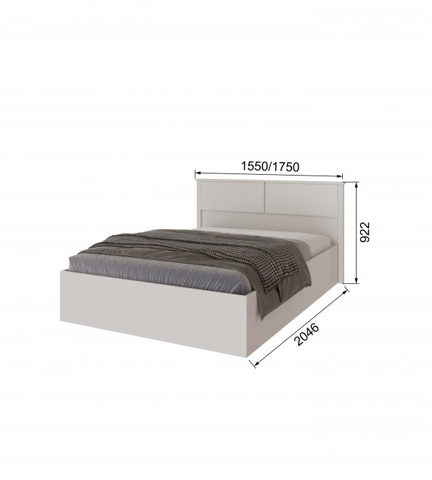 Толедо Кровать 140 белый, ПМ