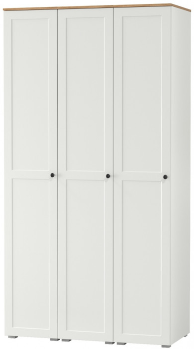 Остин 13.225 Шкаф-пенал 3 шт., цвет белый шагрень/дуб крафт золотой, ШхГхВ 120х54,3х229,6 см., универсальная сборка