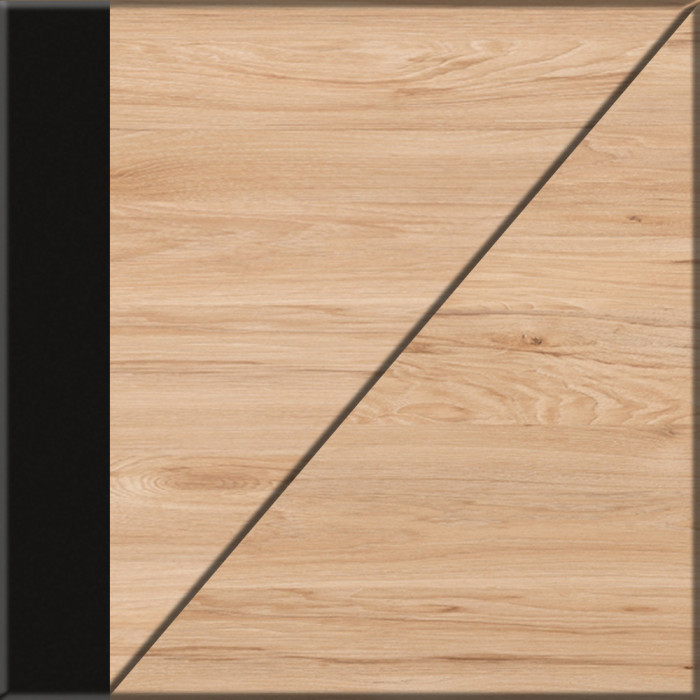 Брюс Комод-тумба 16.233 + Брюс Комод-тумба 16.233, цвет чёрный/дуб Сантьяго, ШхГхВ 226,8х38,3х85,6 см., универсальная сборка