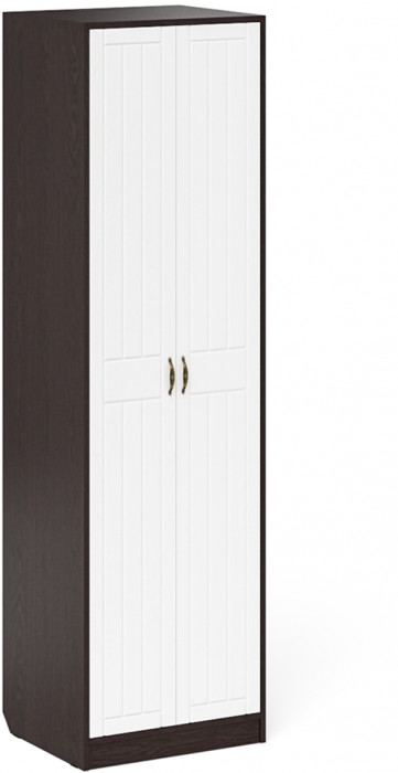 Прихожая П-6 Компоновка № 14, цвет венге/фасады МДФ белое дерево фрезеровка прованс, ШхГхВ 170х50х210 см., универсальная сборка