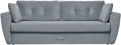 Диван-еврокнижка Амстердам Люкс, 150х195, пружинный блок, велюр серый