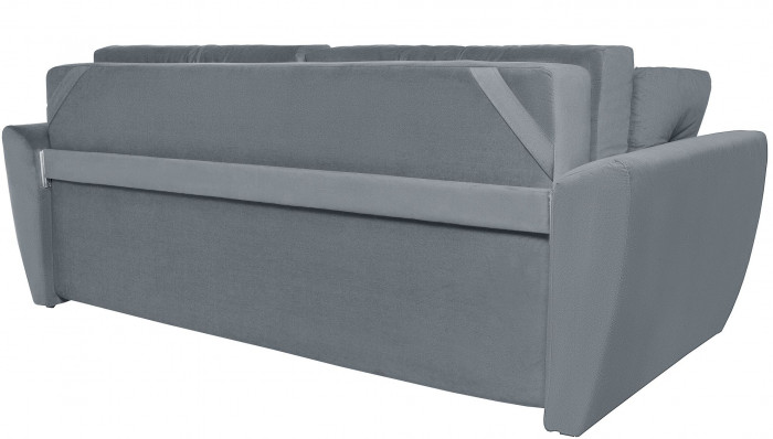 Диван-еврокнижка Амстердам Люкс, 150х195, пружинный блок, велюр серый