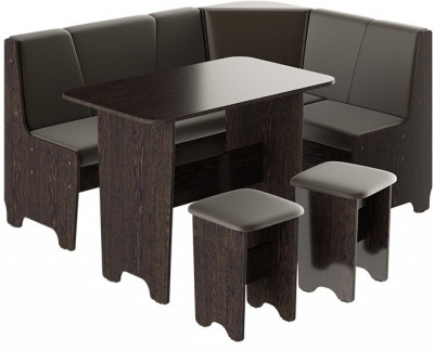 Техас Кухонный уголок Исп.1 (Венге/Экокожа коричневая)