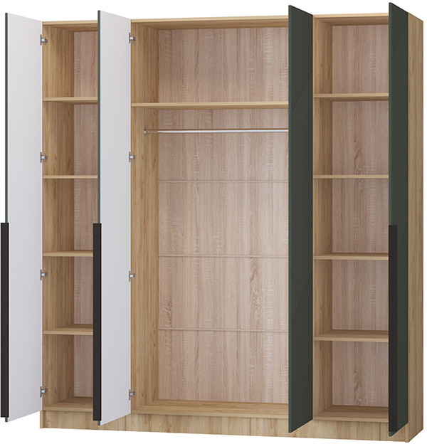 Шкаф Авис 2,0, Крафт золотой/Грин