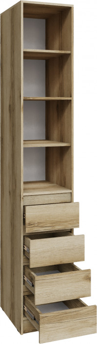 Шкаф Мадрид (0,4) с 4 ящ. без ручек, Дуб делано