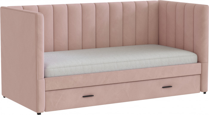 Подростковая кровать "Нега" с бортами (интерьерная), Пыльная роза