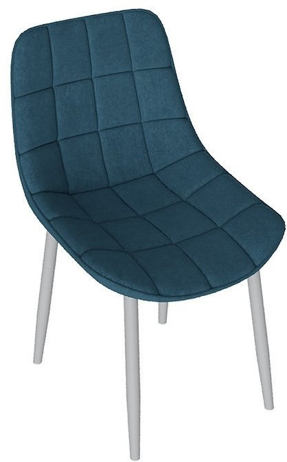 Бостон Стул (Белый муар/Велюр V005 светло-бежевый)