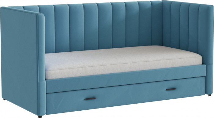 Подростковая кровать "Нега" с бортами (интерьерная), Светло-голубой