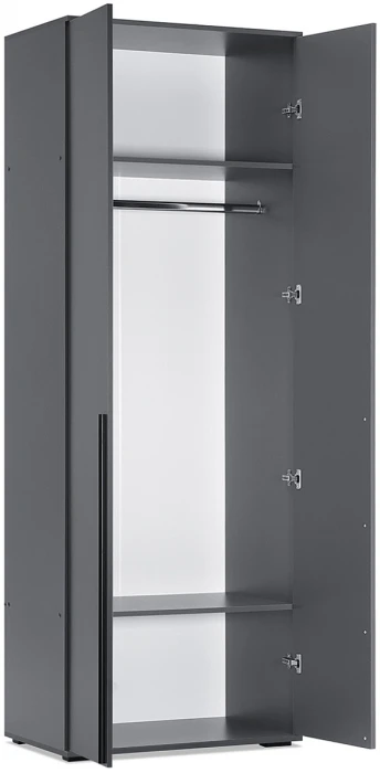 Норд Шкафы 800 + Пенал-стекло 400, Графит