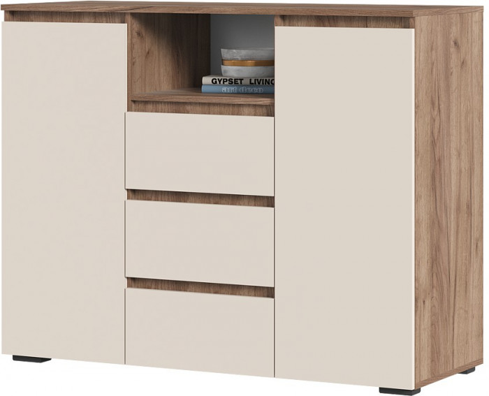 Хелен КМ 01 Комод 1202 (1.202х0.958х0.460) кашемир/дуб крафт табачный