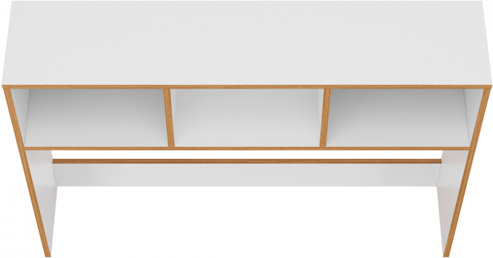 Вуди 13.161 Надстройка на стол, цвет белый премиум/дуб крафт золотой, ШхГхВ 110х24,3х80,3 см.