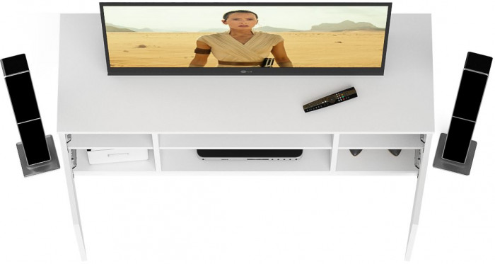 Мори Тумба ТВ МТВ1200.1, цвет белый, ШхГхВ 120,4х41х54,6 см.