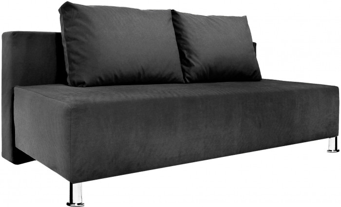 Диван-еврокнижка Парма Люкс, велюр черный