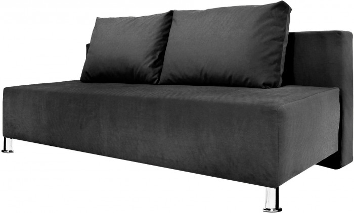 Диван-еврокнижка Парма Люкс, велюр черный