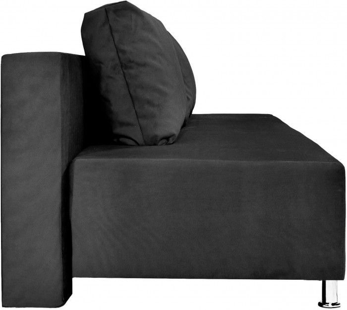 Диван-еврокнижка Парма Люкс, велюр черный