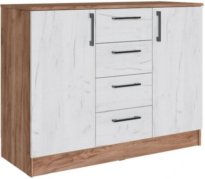Вегас Комод дуб крафт табачный/дуб крафт белый