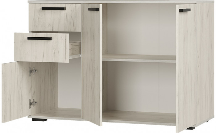 Комод Стандарт-3, Дуб крафт белый