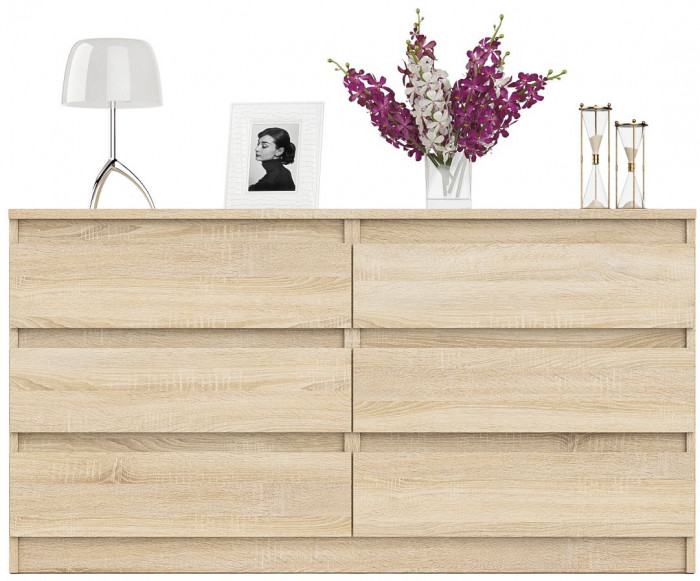 Мори Комод МК1380.6, цвет дуб сонома, ШхГхВ 138х41х73 см.