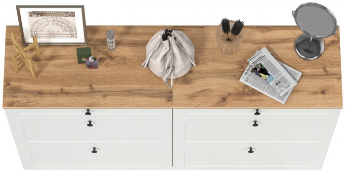 Остин 16.121 Тумба для обуви + 16.121 Тумба для обуви, цвет белый шагрень/дуб крафт золотой, ШхГхВ 160х41,6х99,3 см.