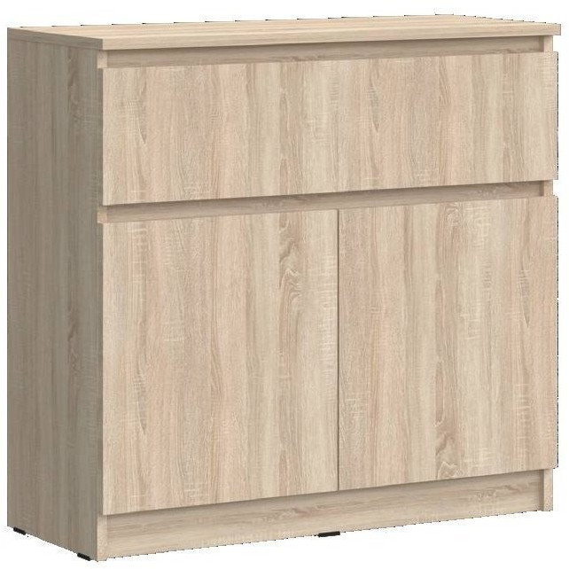 Челси Комод 800 (1 ящик 2 двери) (Графит, Графит)