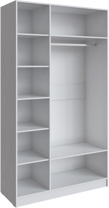 Шкаф Мадрид (1,3) без зеркала, Белый/Ателье светлое