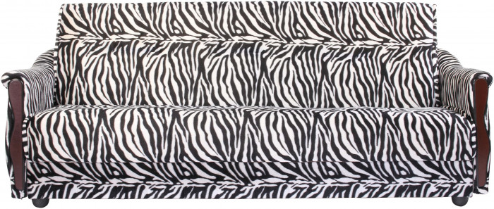 Диван-книжка Уют, 120х190, велюр зебра
