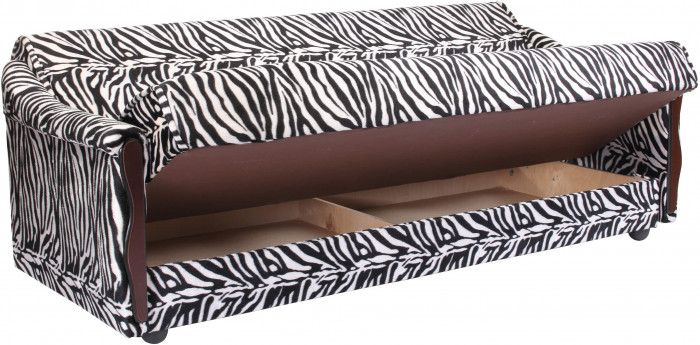 Диван-книжка Уют, 120х190, велюр зебра
