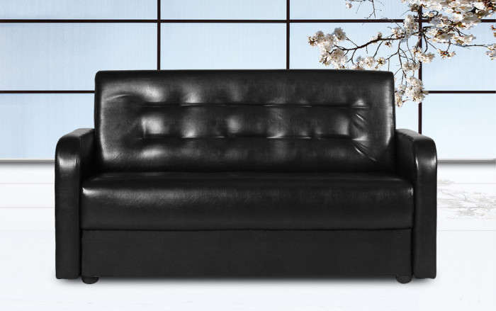 Диван Аккорд 160, без спального места, черный