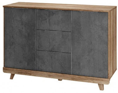 Комод "Мегаполис" КМ-15 Дуб каньон/M25 бетон графит