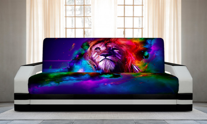 Диван-книжка с принтом Лев, 240х110