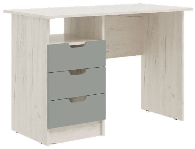 Юниор-4 Стол с ящиками (Шарли мокко, Крафт белый)