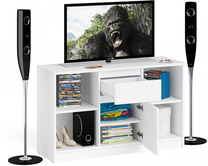 Мори Тумба ТВ МТВ1204.1, цвет белый, ШхГхВ 120,4х41х73 см.