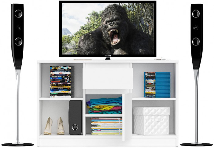 Мори Тумба ТВ МТВ1204.1, цвет белый, ШхГхВ 120,4х41х73 см.