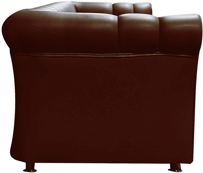 Диван Брайтон 3-х местный, экокожа, коричневый