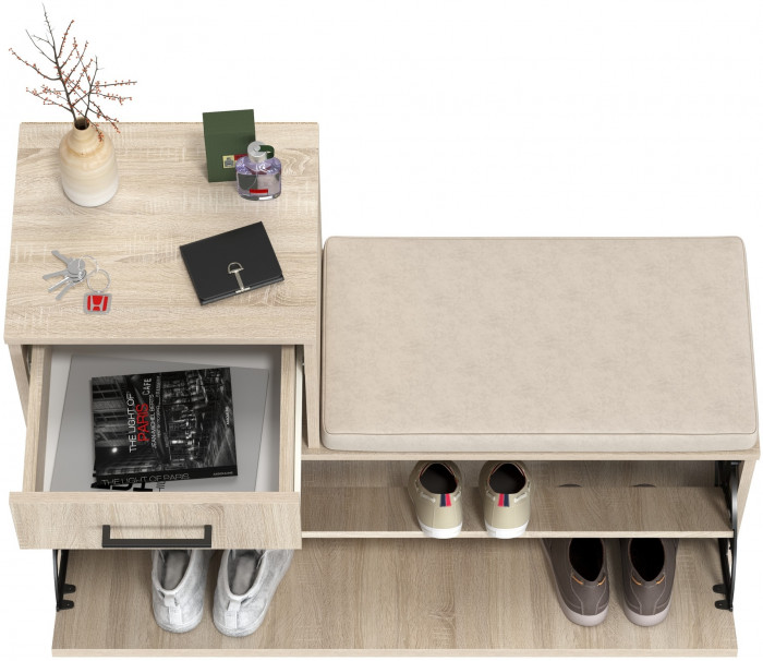 Лира ГК 2-0714дубсон Тумба под обувь, дуб сонома