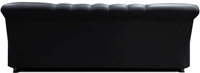 Диван Брайтон 3-х местный, экокожа, черный