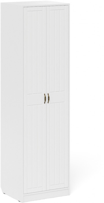 Прихожая П-6 Компоновка № 12, белая шагрень/фасады МДФ белое дерево фрезеровка прованс