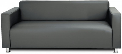 Диван прямой Томи, 200х78х75 см, экокожа, темно-серый