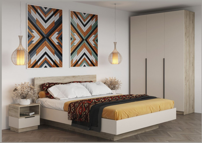 БОХО Шкаф комбинированный ШК-004 трехстворчатый