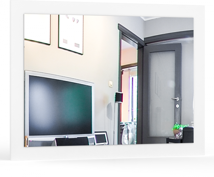 Камелия Зеркало, цвет белый, ШхГхВ 80х2х60 см.(подходит от спальни Сакура), можно вешать за подвесы горизонтально или вертикально