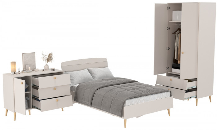 Афина Спальня 04-1200, кашемир серый