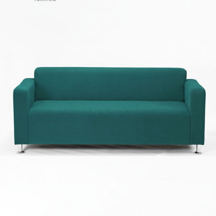 Диван прямой Томи, 180х78х75 см, велюр, зеленый