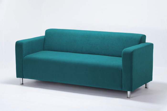 Диван прямой Томи, 180х78х75 см, велюр, зеленый
